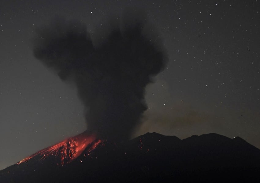 Sakurajima Volcano Erupts, Sends 4,400-Metre Ash Plume Across Kyushu